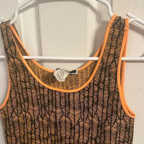 Niki Biki Orange and Black Patterned Tank Top - Picture 3 of 6